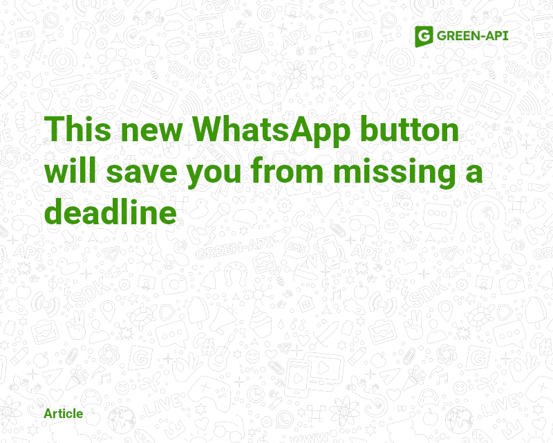 WhatsApp now features message reminders