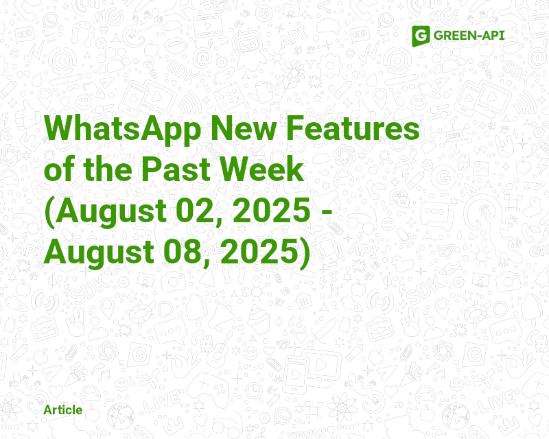 New features in WA