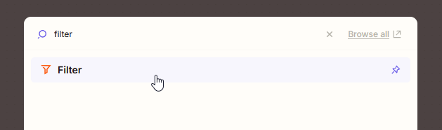 Select "Filter" module from search